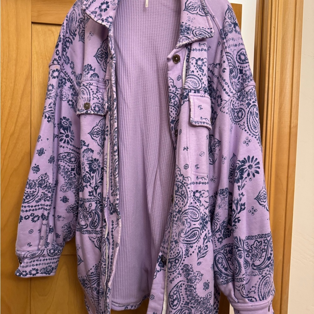 Free PeoplePurple Paisley Women's Shacket